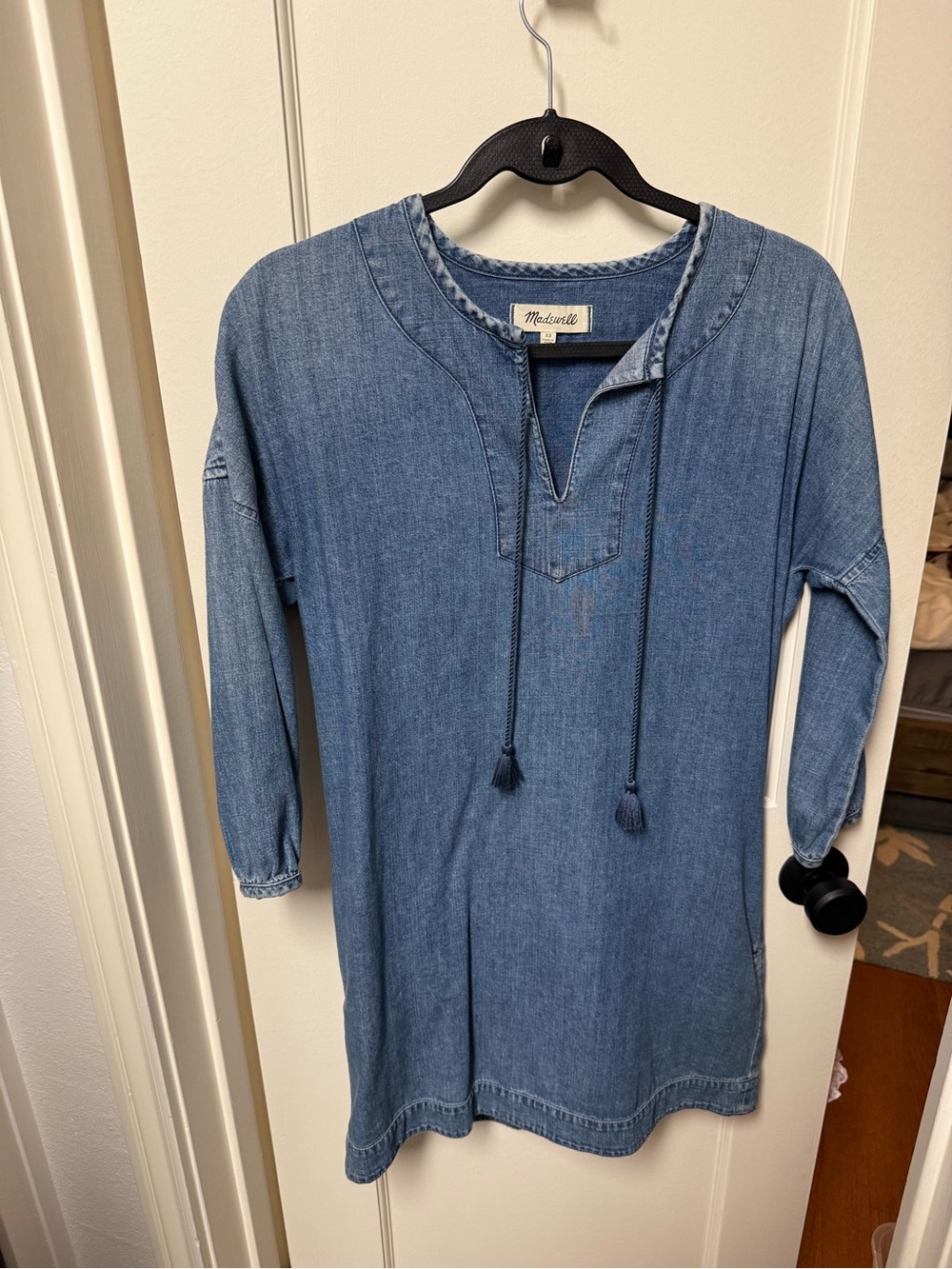 Madewell Denim dress with Tassel Ties